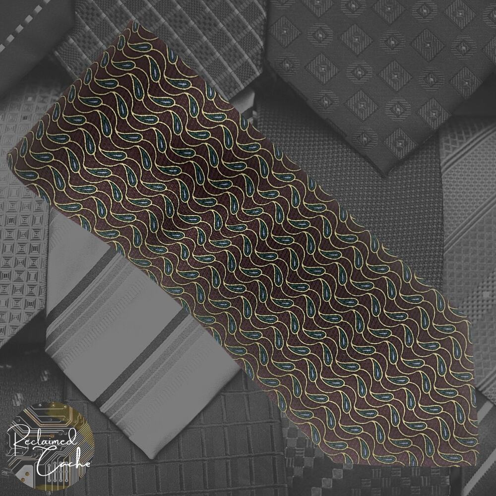 Brown Peacock Paisley Tie